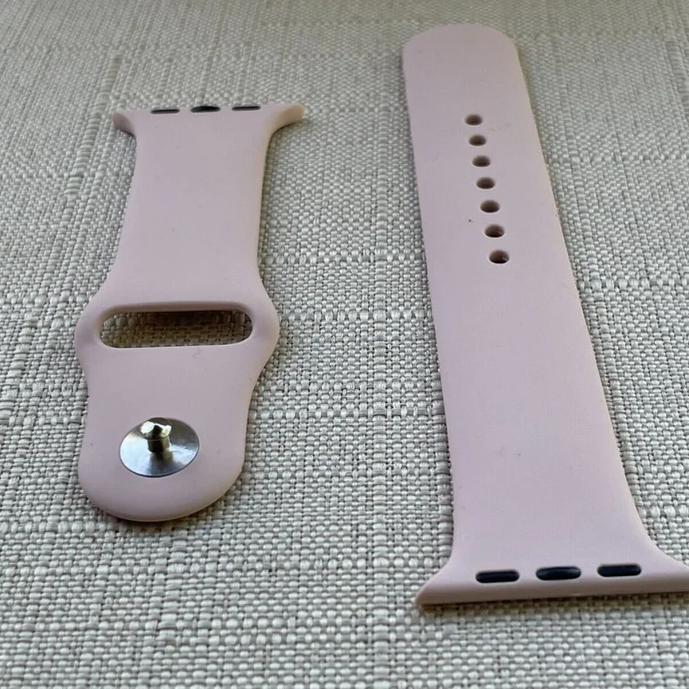 Replacment Strap for iWatch Pink Sport Rubber Band Strap Size 4244mm